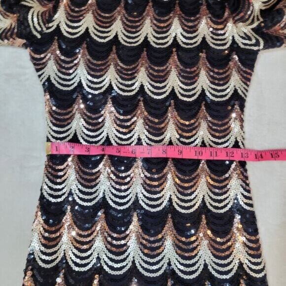 Crystal Doll by Dolls Kill Juniors' Sequined Bodycon Dress - Size Large - Picture 7 of 10